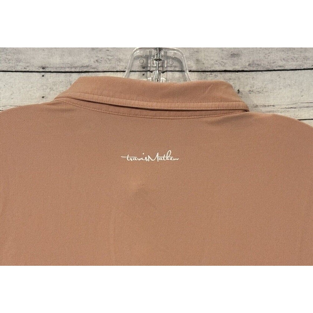 Travis Mathew Mens Short Sleeve Polo Shirt XL Orange Golf Stretch Cotton Blend - Picture 13 of 16